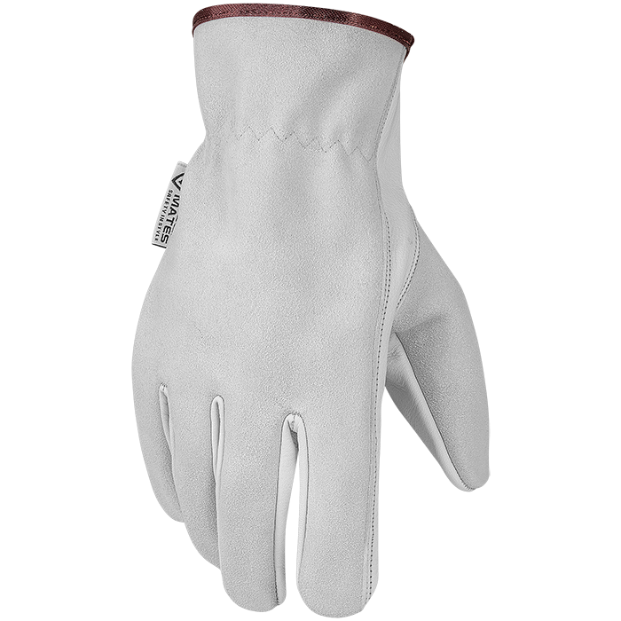 Top Grain White Split Cowhide Back Drivers Glove